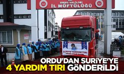 Ordu'dan Suriye'ye 4 yardım tırı gönderildi