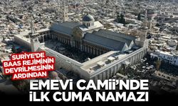 Suriye’de Baas rejiminin devrilmesinin ardından Emevi Camii’nde ilk cuma namazı