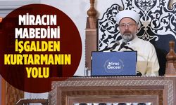 Başkan Erbaş: Miracın mabedini işgalden kurtarmanın yolu İslam ümmeti olarak birlikte hareket etmekten geçmektedir