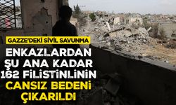 Gazze'deki Sivil Savunma: Enkazlardan şu ana kadar 162 Filistinlinin cansız bedeni çıkarıldı