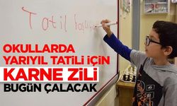 Okullarda yarıyıl tatili için "karne zili" bugün çalacak