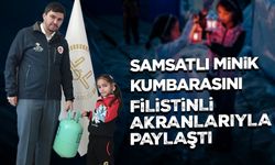 Samsatlı minik, kumbarasını Filistinli akranlarıyla paylaştı