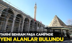 Tarihi Behram Paşa Camii'ndeki çalışmalarda yeni alanlar bulundu