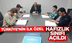 Türkiye'nin ilk özel hafızlık sınıfı açıldı