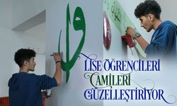 Lise öğrencileri ramazanda hat sanatıyla camileri güzelleştiriyor