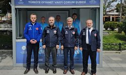 Çorum'da vekaletle kurban bağış standı dualarla açıldı