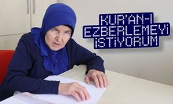 Görme engelli kadın yarım kalan Kur'an eğitimini tamamlayarak hafız olmak istiyor