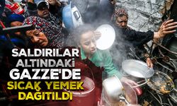 Gazze'de Filistinlilere sıcak yemek dağıtıldı