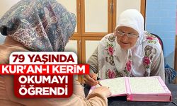 79 yaşında Kur'an-ı Kerim okumayı öğrendi