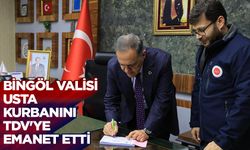 Bingöl Valisi Usta, kurbanını TDV'ye emanet etti