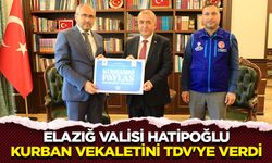 Elazığ Valisi Hatipoğlu, kurban vekaletini TDV'ye verdi