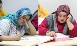 Kur'an okumayı öğrenen down sendromlu Elif ve Fatma hatim indirdi