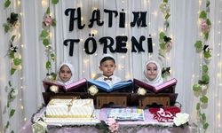 Pendik'te minikler, hatim heyecanı yaşadı