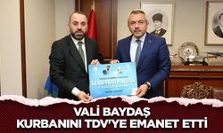 Vali Baydaş, kurbanını TDV'ye emanet etti
