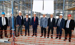 KKTC Cumhurbaşkanı Tatar, inşaatı süren Cumhurbaşkanlığı Camii'ni inceledi