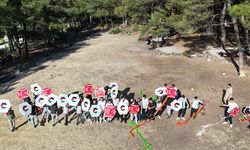 Hatay'da uçurtmalar Filistin için gökyüzüne yükseldi