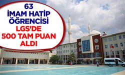 63 imam hatip öğrencisi LGS'de 500 tam puan aldı