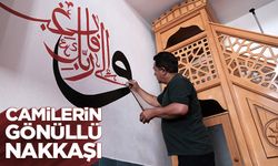 Gönüllü nakkaş iki yılda 20 caminin duvarlarını ayet ve işlemelerle süsledi