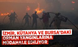 İzmir, Kütahya ve Bursa'daki orman yangınlarına müdahale ediliyor