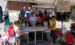 Çorum'da çocuklar, Gazze için limonata sattı