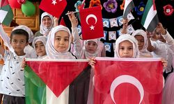 Anamur'da Kur'an'a geçen çocuklardan Filistin'e destek