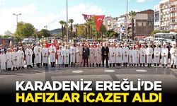 Karadeniz Ereğli'de hafızlar icazet aldı