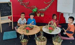 Anamur'da miniklerden 'zeytin kırma' etkinliği