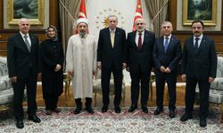 Cumhurbaşkanı Erdoğan, Başkan Arpaguş ve beraberindeki heyeti kabul etti