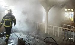 Tokat'ta camide çıkan yangın hasara neden oldu