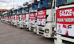 Konya'dan Gazze'ye 15 insani yardım tırı gönderildi