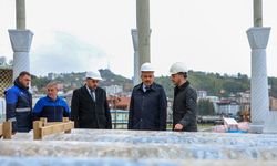 Rize’de Recep Tayyip Erdoğan Camii hızla yükseliyor