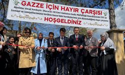 Gediz'de Gazze yararına hayır çarşısı açıldı