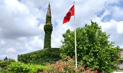 Sarmaşık kaplı cami baharın gelişiyle yeşil görünüme kavuştu