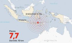 Endonezya'da 7,7 büyüklüğünde deprem
