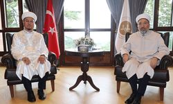 Kırgızistan Müslümanları Dini İdaresi Başkanı Zakirov'dan Prof. Dr. Arpaguş'a hayırlı olsun ziyareti