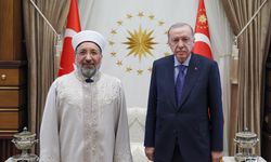 Cumhurbaşkanı Erdoğan, Diyanet İşleri Başkanı Arpaguş'u kabul etti