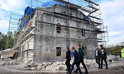 Edirne'de Evliya Kasımpaşa Camii'nin kubbe restorasyonunda sona gelindi