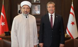 KKTC Başbakanı Üstel, Diyanet İşleri Başkanı Arpaguş’u kabul etti