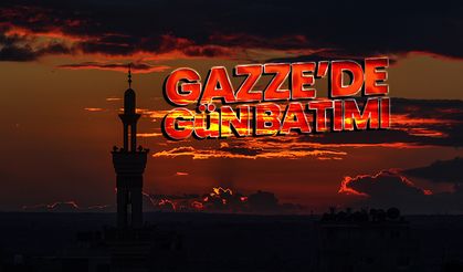 Gazze'de gün batımı