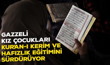 Gazzeli kız çocukları Kur'an-ı Kerim ve hafızlık eğitimini sürdürüyor