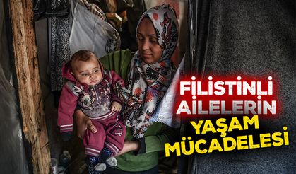 Gazze'de yerinden edilmiş Filistinli aileler, yaşam mücadelesi veriyor