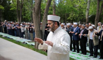 Konya'daki tarihi namazgahta yağmur ve şükür duası yapıldı
