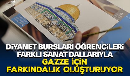 Diyanet Bursları öğrencileri, farklı sanat dallarıyla Gazze için farkındalık oluşturuyor