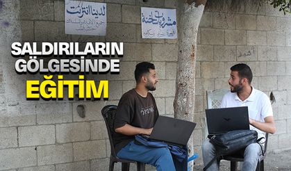 Katil İsrail'in saldırılarının gölgesinde eğitim