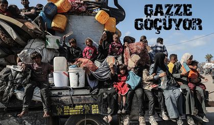 Katil İsrail’in saldırıları nedeniyle Gazze’de zorunlu göç sürüyor