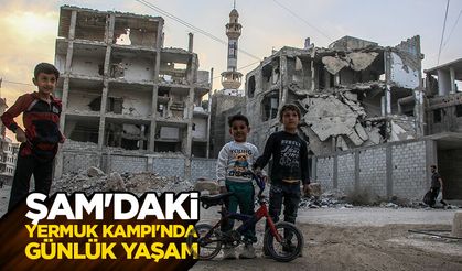 Şam'daki Yermuk Kampı'nda günlük yaşam