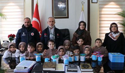 Kilis'te minikler Gazze'ye destek oldu