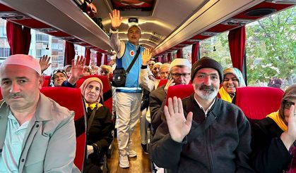Amasya'da hacı adayları kutsal topraklara uğurlandı