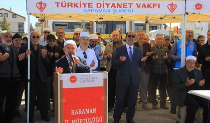 Karaman'da ilk hacı kafilesi dualarla yola çıktı