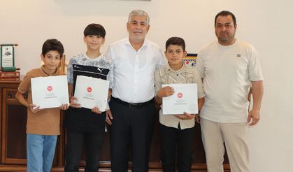 Müftü Bingöl, dürüst çocukları ağırladı